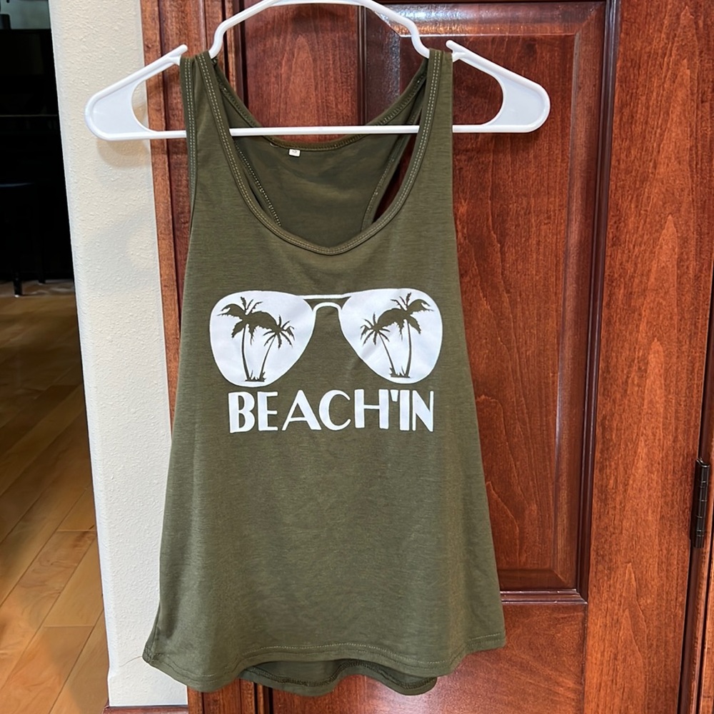 Dark green tank top, size small